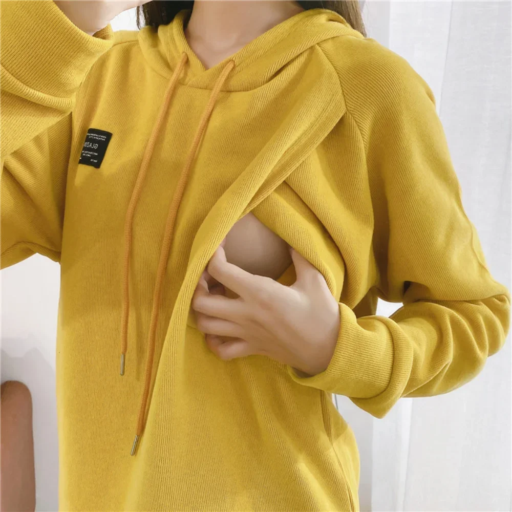 Top Trends: Moms New Winter Pregnancy Photoshoot Shirt For Pregnant Women Breastfeeding Hoodie Sweater Maternity Tops Nursing Clothes Shoppable Styles - Image 2