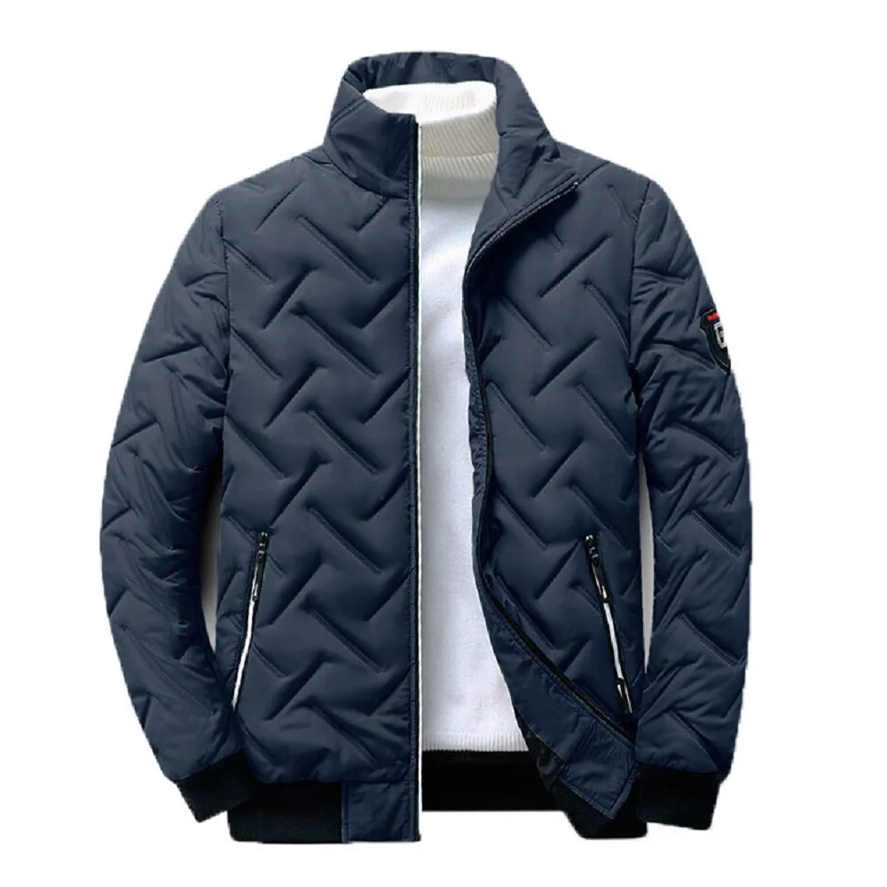 Top Trends: Casual Jacket Stand Collar Quilted Outerwear Winter Warm Windbreak Parka Cotton Padded Coat Baseball Uniform Mens Women Overcoat Shoppable Styles