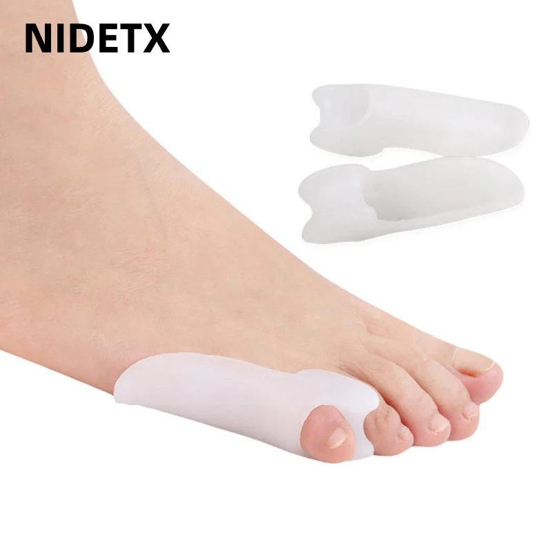 Top Trends: 2pieces=1pair Hammer Toes Separator Gel Silicone Foot Care Tools Thumb Bunion Corrector Hallux Valgus Protector Orthopedic Shoppable Styles