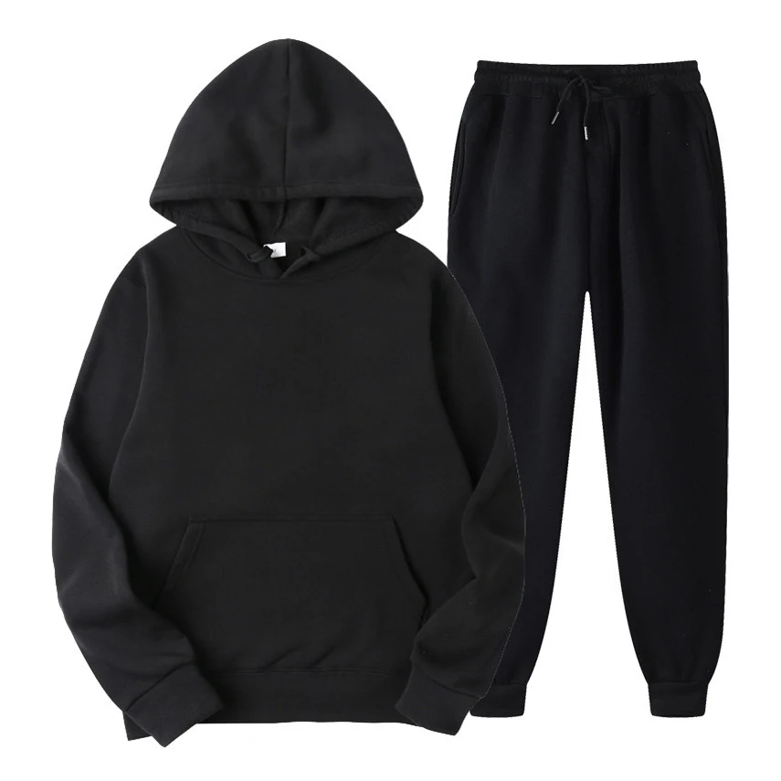 Top Trends: 2022 Autumn And Winter Fashion Brand Men Tracksuit New Men's Hoodies + Sweatpants Two Piece Suit Hooded Casual Sets Male Clothes Shoppable Styles - Image 2