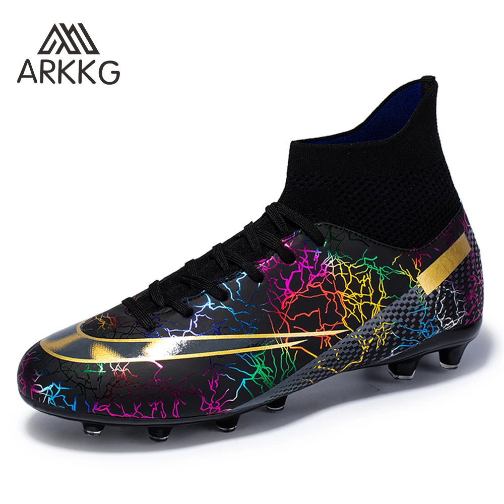 Top Trends: ARKKG Men Soccer Shoes Kids Football Ankle Boots Children Leather Soccer Training Sneakers Outdoor Football Cleats Shoes Shoppable Styles