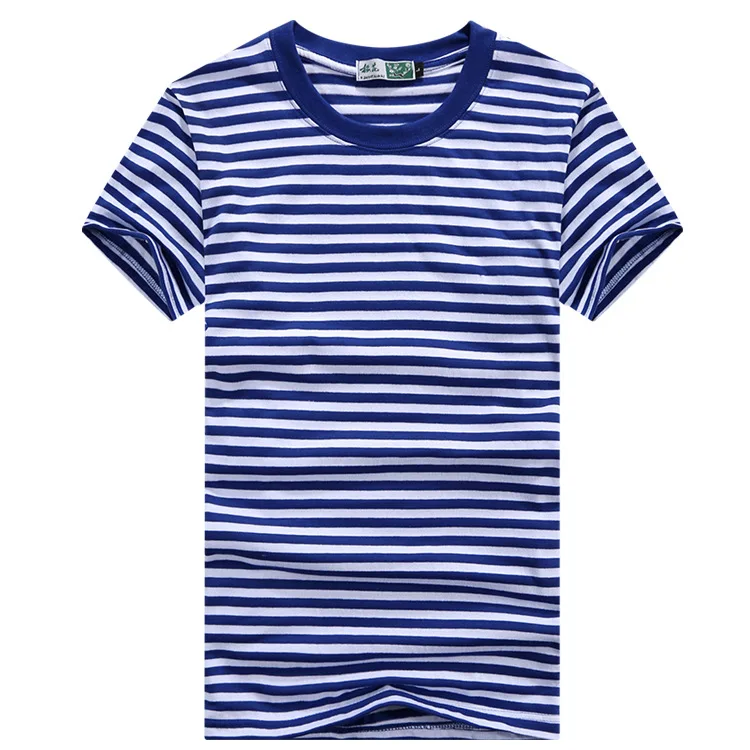 Top Trends: Men Tshirts Navy Shirt Blue And White Striped Short-sleeved Sports Men&#039;s T-shirt Couple Parent-child Tops O-Neck Casual Tees Shoppable Styles