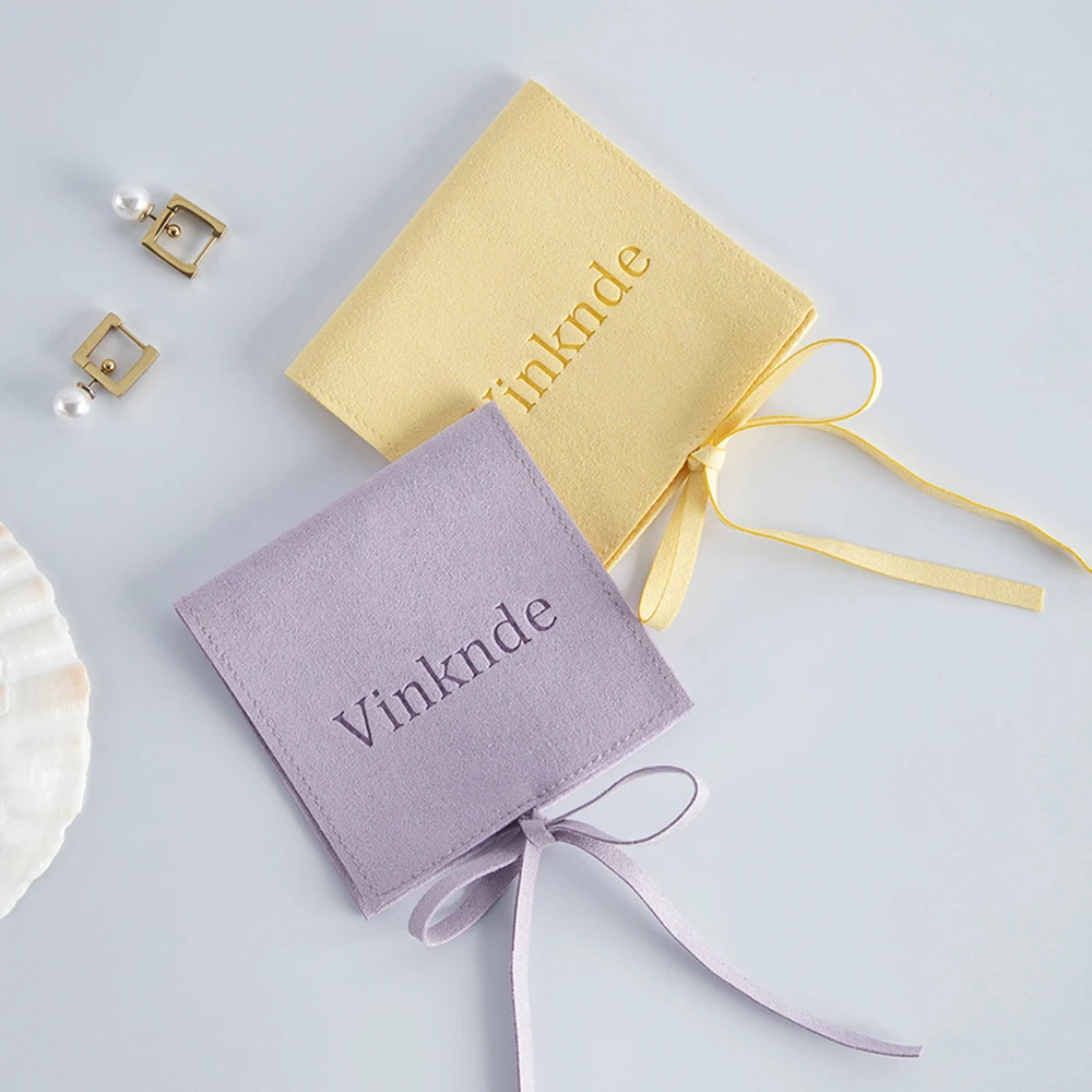 Top Trends: 50pcs Microfiber Jewelry Packaging Gift Bags Custom Logo Velvet Wedding Favors Candy Goodie Bag Small Size Rings Organizer Pouch Shoppable Styles