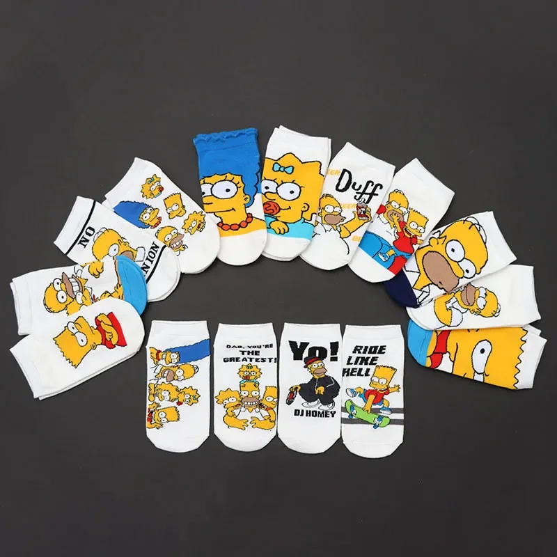 Top Trends: Novelty Funny Cartoon Funny Simpson Pattern Happy Female Socks 2021 New Socks Happy Harajuku Hip Hop Combed Cotton Women Socks Shoppable Styles