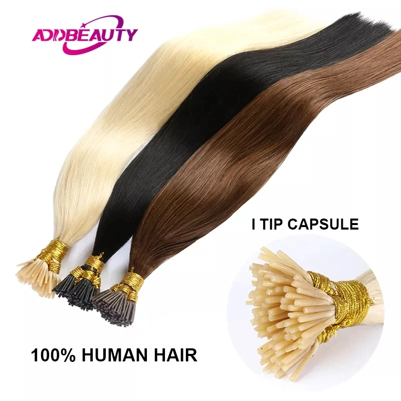 Top Trends: Straight ITIP Hair Extension Addbeauty Brazilian Human Hair Extensions 40g 50g Capsule Keratin Human Remy Hair By Fusion Natural Shoppable Styles