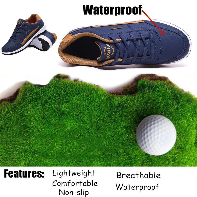 Top Trends: 2023 New Golf Shoes Light Men's Casual Sports Shoes Breathable Waterproof Anti-slip Shoes Outdoor Men's Size 38-48 Shoppable Styles - Image 2