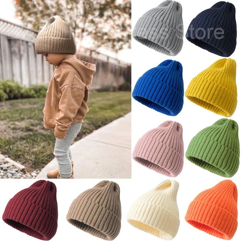 Top Trends: Candy Colors Winter Caps Child Knitted Hat Warm Soft Trendy Hat Stylish Style Wool Beanie Elegant Fluorescent Cute Casua Hat Shoppable Styles