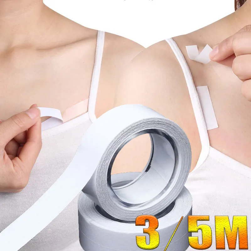 Top Trends: 3 / 5M Transparent Clear Double Sided Tape For Clothing Dress Body Skin Anti-Exposure Adhesive Sticker Strips Shoppable Styles