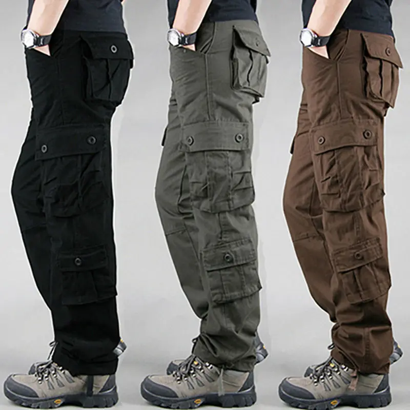 Top Trends: 2022 Spring Summer Autumn Winter Men's Cargo Pants Khaki Military Pants Casual Cotton Tactical Pants Large Military Pants Homme Shoppable Styles