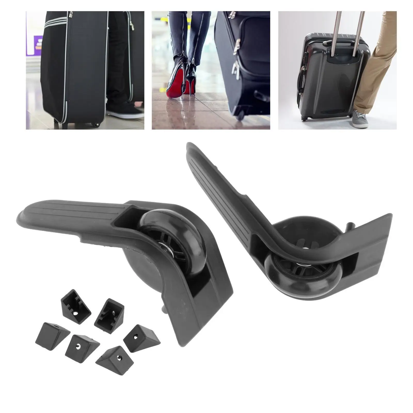 Top Trends: 1 Pair Luggage Wheel Trolley Suitcase Wheel Universal Replacement Repair Set Shoppable Styles - Image 5