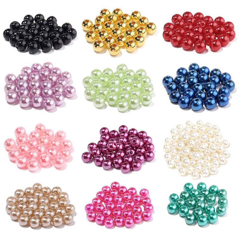 Top Trends: Louleur Round ABS Imitation Pearl Beads Loose Beads Plastic Acrylic Spacer Bead For Jewelry Making Diy Bracelet Necklace Shoppable Styles