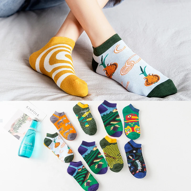 Top Trends: Autumn New Products Ladies Trendy Women&#039;s Socks Cotton Cartoon Personality Boat Socks Tide Socks Shoppable Styles