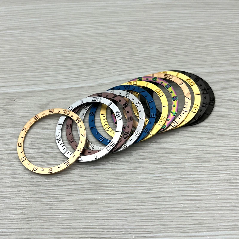 Top Trends: 38mm*31.6mm Flat Copper Watch Bezel Insert Rings Fits Seiko SKX007 SKX009 SKX011 SRPD Watch Cases NH35 NH36 Movement Watch Parts Shoppable Styles