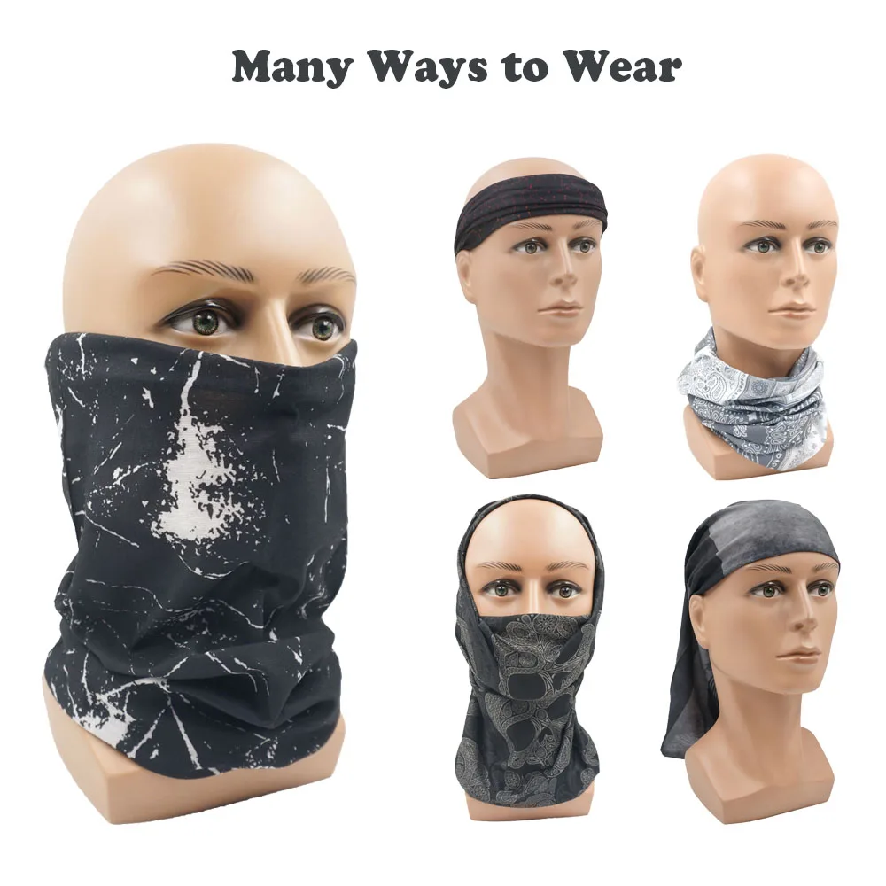 Top Trends: Dark Color Tube Neckchief Outdoor Sports Hair Neck Bandana Gaiter Black Grey Cycling Scarf Hiking Running Headband Men Face Mask Shoppable Styles - Image 2