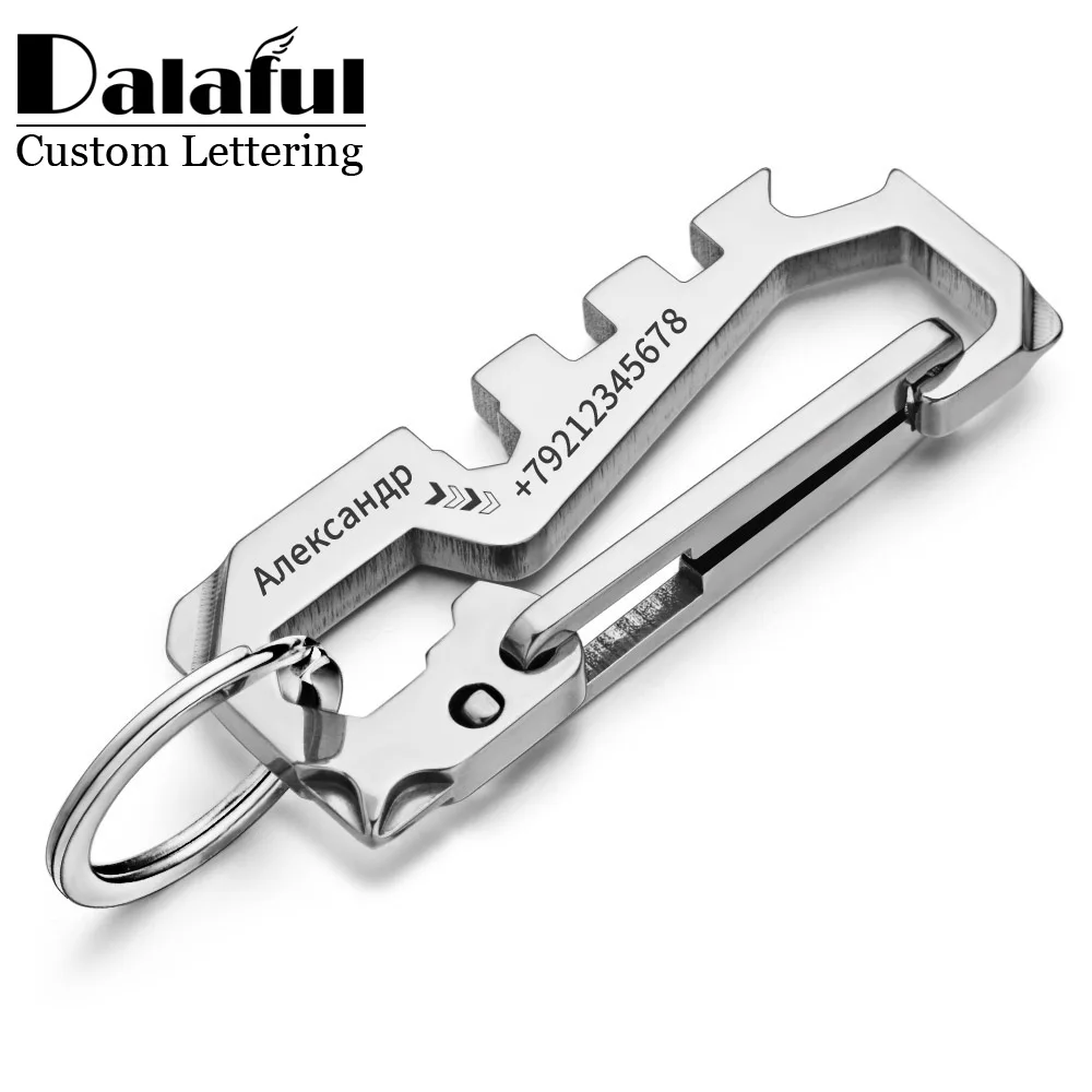 Top Trends: Stainless Steel Keychains Personalized Custom Lettering Keyrings Wrench Tool Bottle Opener Key Chain Ring Holder For Car K423 Shoppable Styles