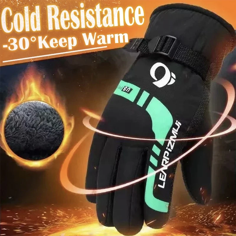 Top Trends: Outdoor Waterproof Skiing Gloves Thicken Winter Men Riding Motorcycle Gloves Warm Mitten Non-slip Gloves Thermal Sport Gloves Shoppable Styles