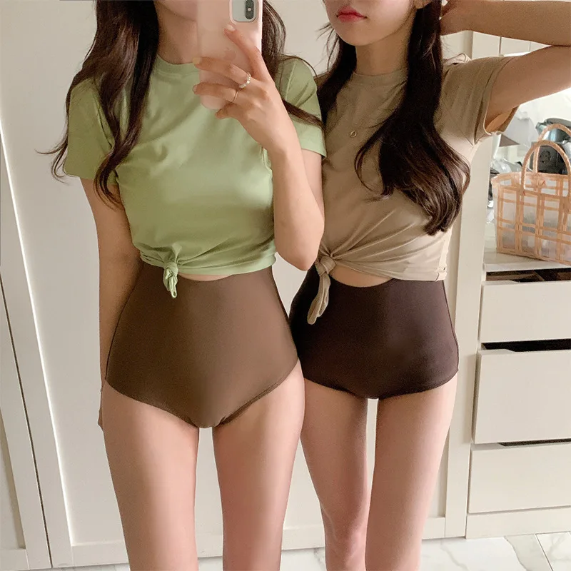 Top Trends: Korean One-piece Swimsuit Conservative Bikini Triangle Sexy Hot Spring Swimsuit Two-piece Bikini Shoppable Styles