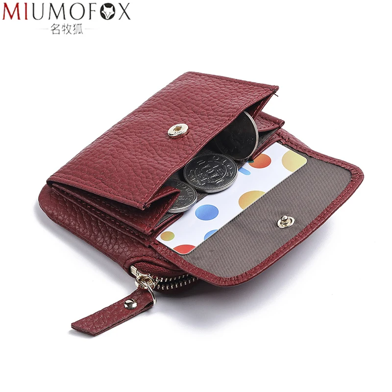 Top Trends: 2023 New Genuine Leather Women Mini Wallet Ladies Short Wallets And Purses Zipper Leather Coin Purse Keychain Coins Pocket Bag Shoppable Styles