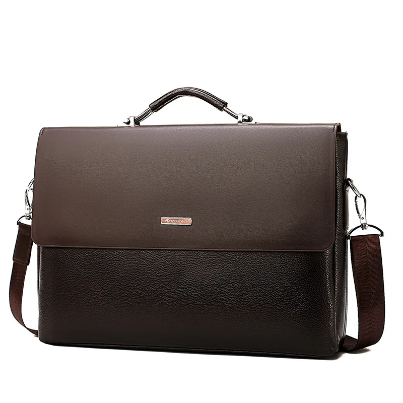 Top Trends: Business PU Leather Men&#039;s Briefcase Luxury Handbag Office Man Laptop Bag Large Capacity Male Shoulder Messenger Bag Shoppable Styles