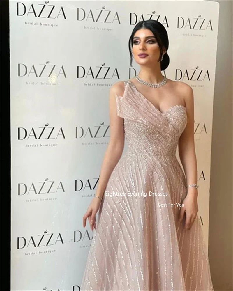 Top Trends: Eightree Pink Luxury Evening Dresses Sequined Strapless Tulle Long A Line Formal Party Dresses Dresses For Women 2023 Shoppable Styles - Image 3