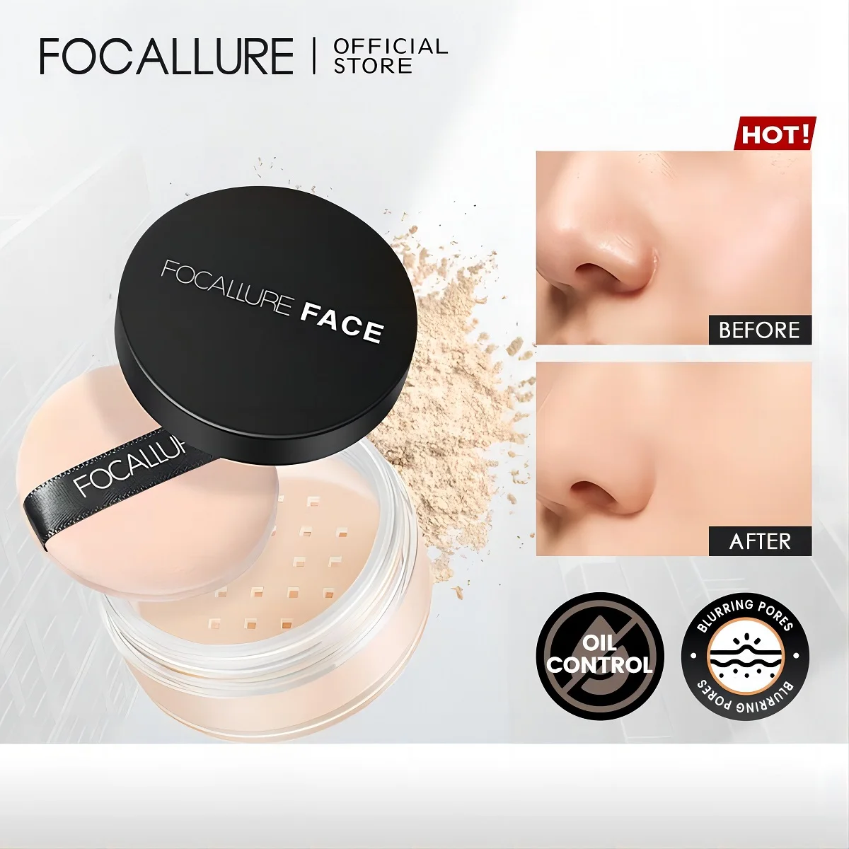 Top Trends: FOCALLURE 9 Colors Oil-control Loose Powder Waterproof Long-lasting Full Coverage Face Compact Setting Powder Makeup Cosmetics Shoppable Styles