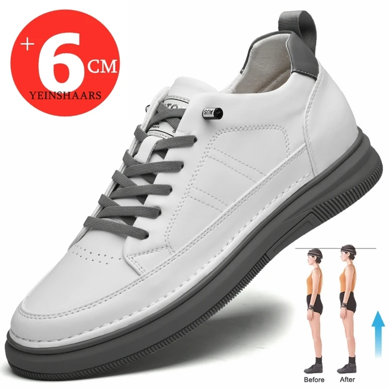 Top Trends: Casual Men Elevator Shoes Height Increase Shoes For Men Height Increase White Shoes Black Shoes 6CM Tall Shoes Lift Sneakers Shoppable Styles