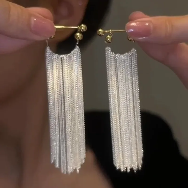 Top Trends: New Fashion Trend Unique Design Elegant Exquisite Light Luxury Long Tassel Earrings Female Jewelry Party Premium Gift Wholesale Shoppable Styles