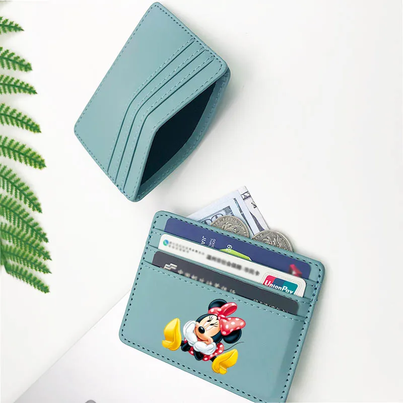 Top Trends: Disney Mickey Mouse Cartoon Pu Leather ID Card Holder Bank Credit Cards Slim Card Case Coin Wallet Women Men Business Card Bag Shoppable Styles