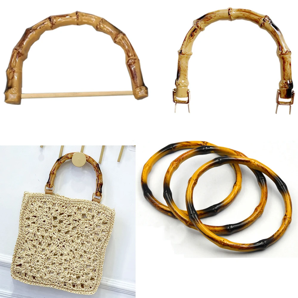 Top Trends: Handbags Bamboo Handles Durable Bamboo-shaped Bag Strap Creative D-Shape Handle Luggage Handbag Link Buckle Hardware Accessories Shoppable Styles