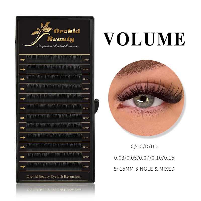 Top Trends: Orchid Beauty 12 Rows Faux Mink Eyelashes Individual Eyelash Lashes Natural Matte Black Eyelash Extension Korea Silk Eyelashes Shoppable Styles