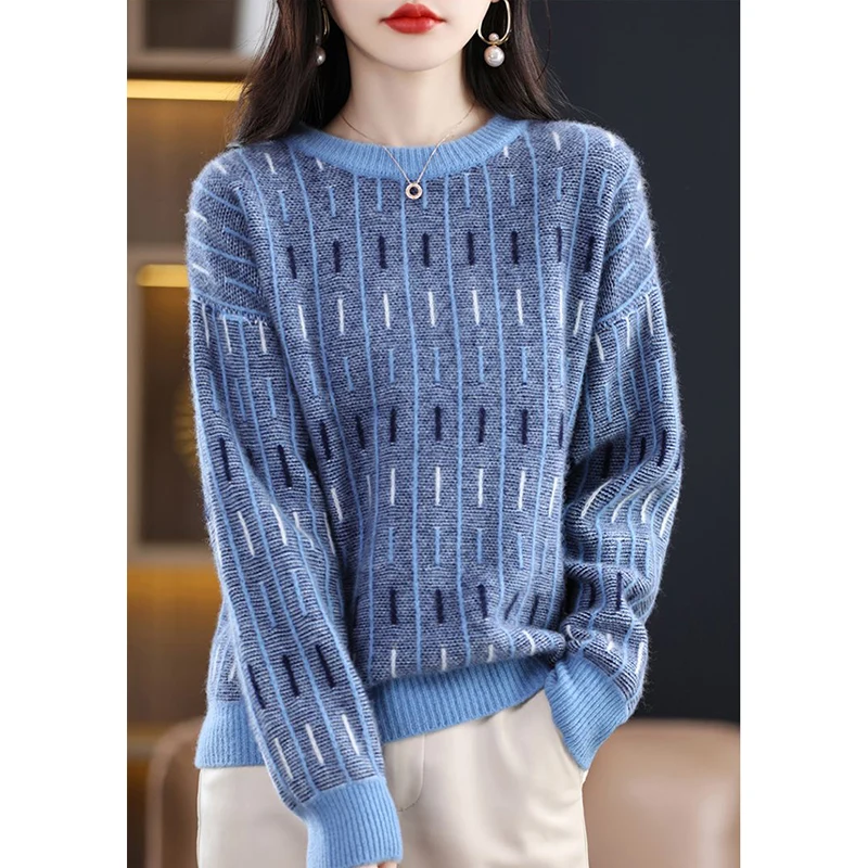 Top Trends: 2023 Autumn Winter Round Neck Loose Casual Fashion Sweater Female Thick Warm Add Velvet Jumpers Women's Knitting Pullover Tops Shoppable Styles - Image 4