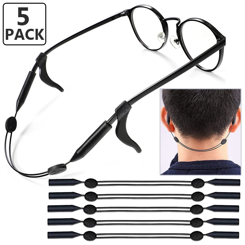 Top Trends: 1 / 5pcd Universal Adjustable Eyewear Retainer Fit Sports Sunglasses Retainer Unisex Strap Safety Glasses Holder Large Round-Head Shoppable Styles - Image 3