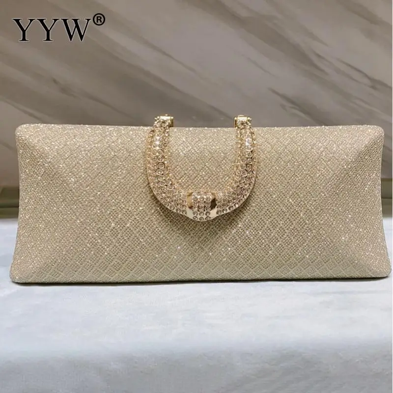 Top Trends: YYW Evening Bags For Women Fashion Gold Luxury Clutches And Purse Chain Shoulder Bags Handbags Banquet Glitter Clutch Sac A Main Shoppable Styles