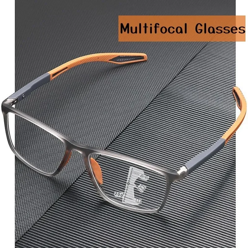 Top Trends: TR90 Anti-blue Light Multifocal Reading Glasses Men Women Progressive Near Far Eyewear Ultralight Sports Farsight Eyeglasses Shoppable Styles