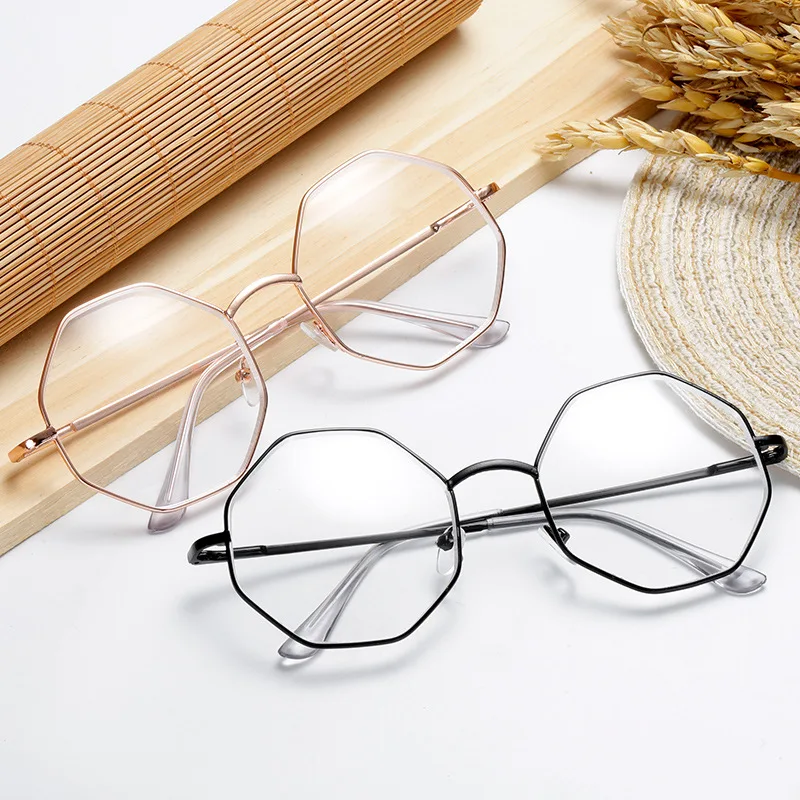 Top Trends: Men Vintage Trendy Matching Clear Glasses Metal Frame Round Vision Care Classic Eyewear Women Lens Myopia Optical Mirror Eyewear Shoppable Styles