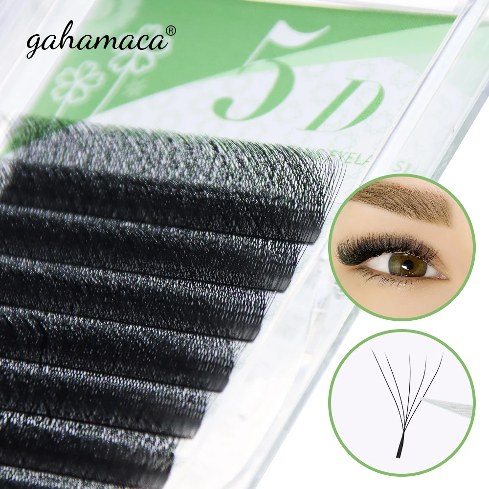 Top Trends: GAHAMACA W Shape Lashes Extension 3D4D5D Premade Volume Fan Eyelash Makeup Supplies Wendy Individual Lash 12 Rows Easy Fan Shoppable Styles