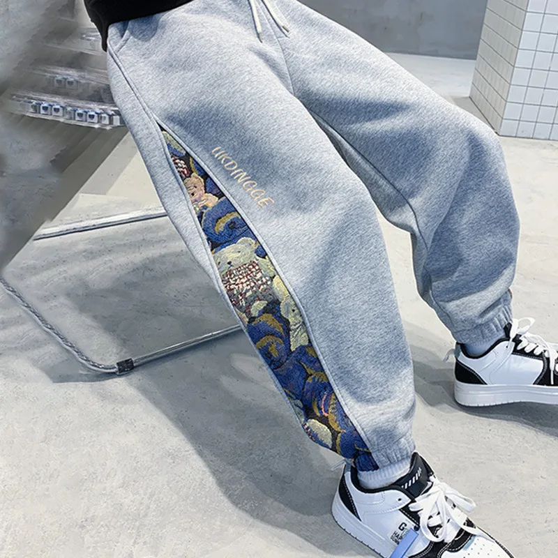 Top Trends: New Autumn Kids Teenage Jogger Pant For Children Patchwork Casual Sport Pants Trousers Loose Sweatpant Boy Clothes Outfit Shoppable Styles