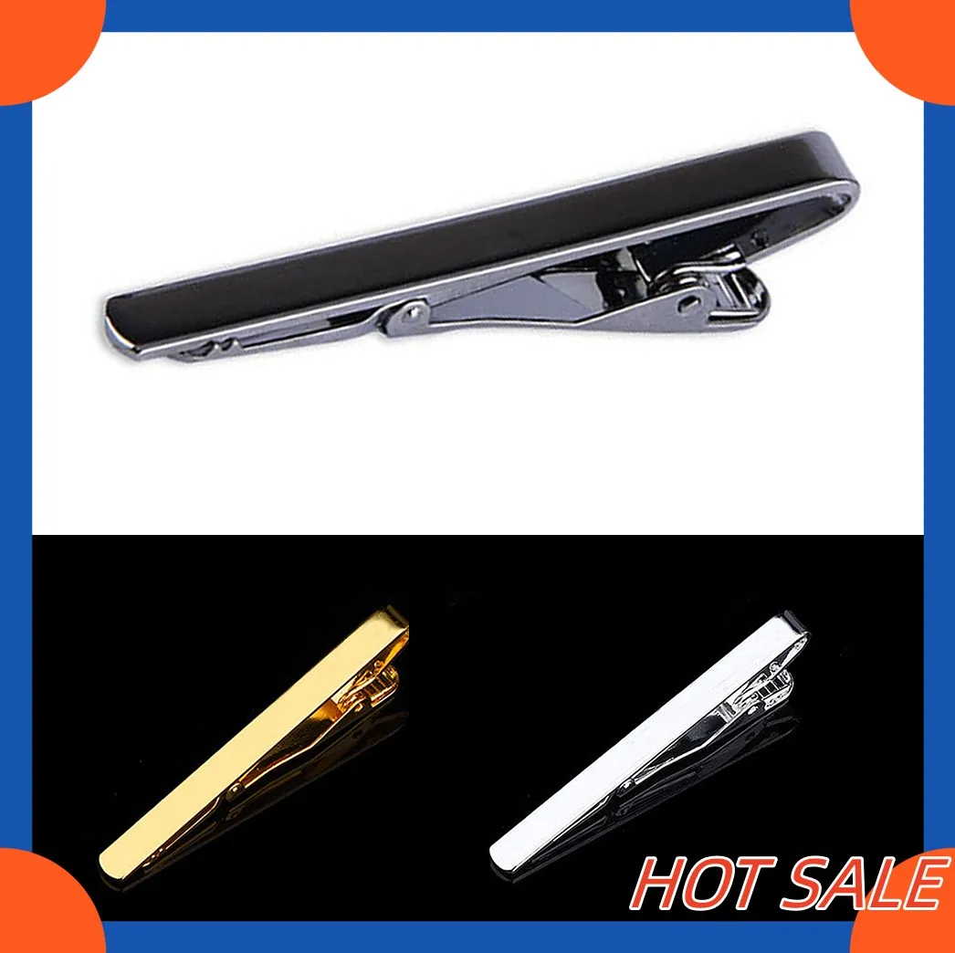 Top Trends: New Tie Clips Men's Metal Necktie Bar Women Dress Shirts Tie Pin For Wedding Ceremony Gold Silver Black Tie Clip Men Accessories Shoppable Styles