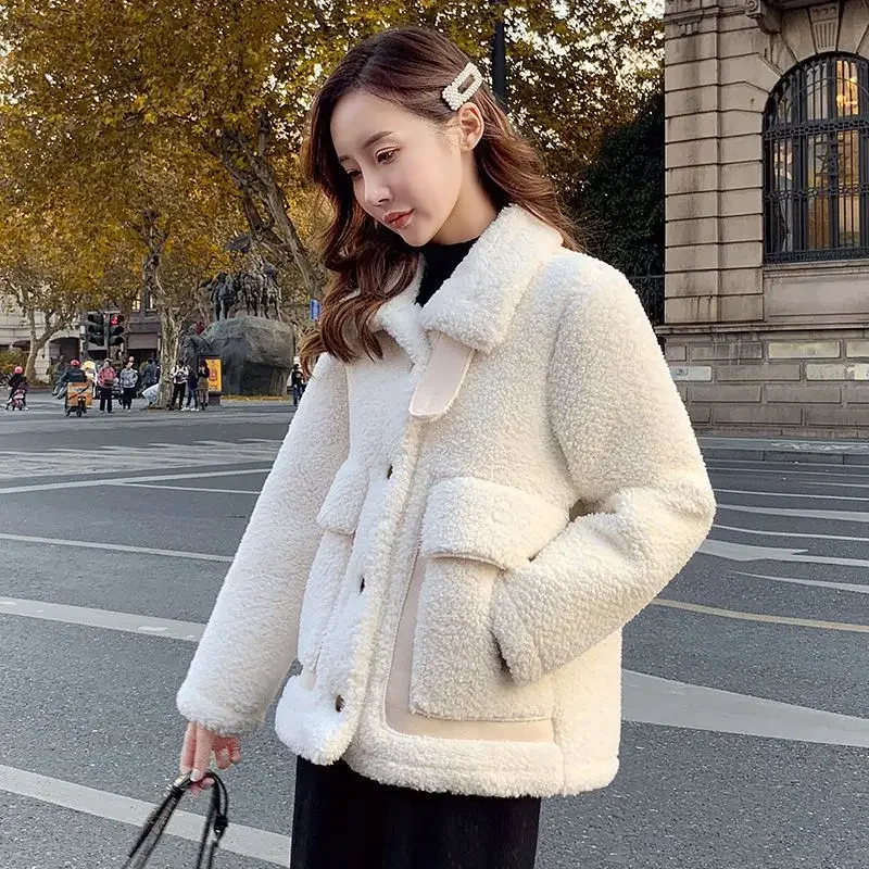 Top Trends: Deeptown Korean Style Fleeced Clothing Jacket Women Autumn Winter Chic And Elegant Warm Mustang Jackets Fashion Old Money Women Shoppable Styles