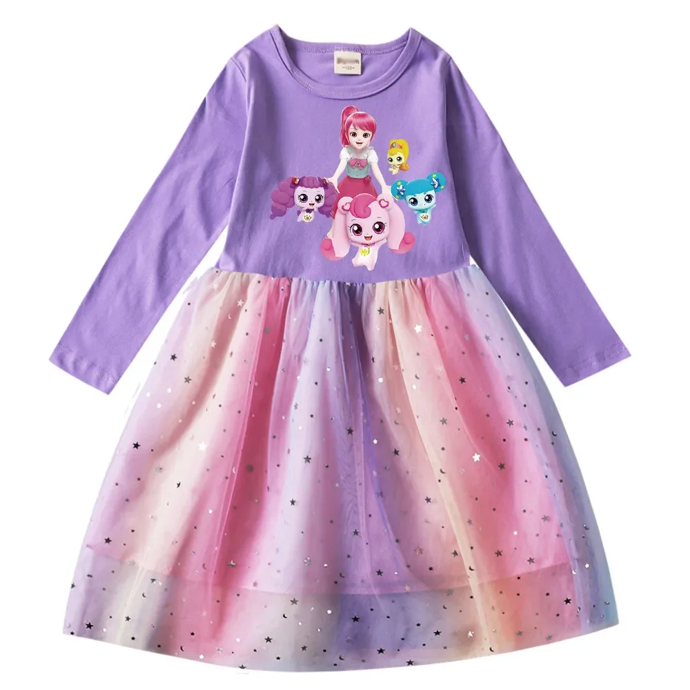 Top Trends: Newest Catch Teenieping Clothes Kids Wedding Party Sequin Dress Baby Girls Long Sleeve Dresses Children Birthday Present Vestido Shoppable Styles