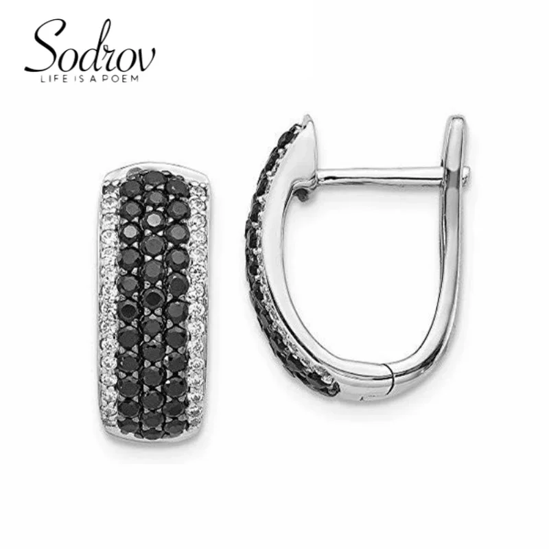 Top Trends: SODROV Women's Black Hoop Earring Trend Earing Gothic Wholesale Accessories Christmas Gift Wedding Jewelry Earrings For Women Shoppable Styles