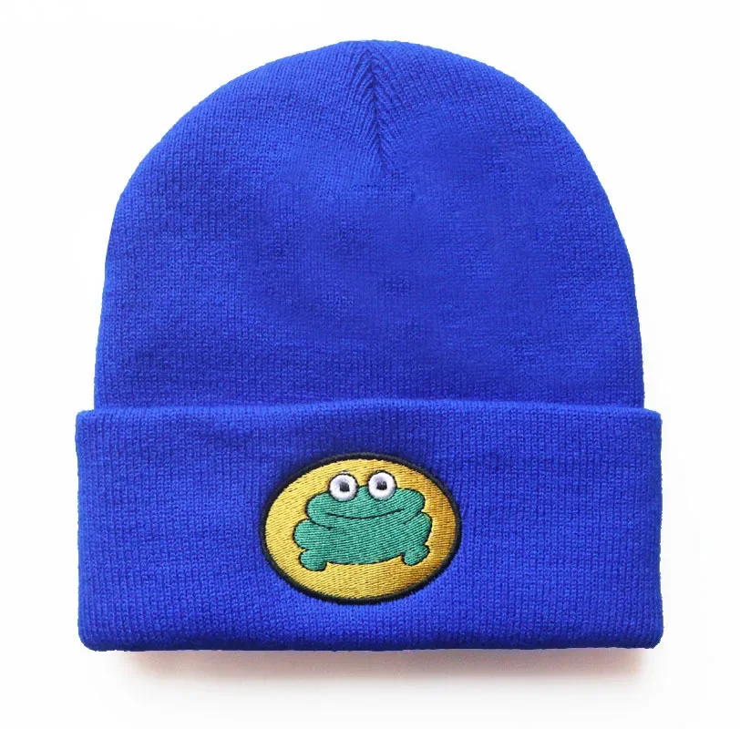 Top Trends: Cute Cartoon TV Parappa The Rapper Frog Knitted Beanie Hats Boys Girls Casual Froggie Embroidery Knit Warm Bonnet Caps Gift Shoppable Styles - Image 6