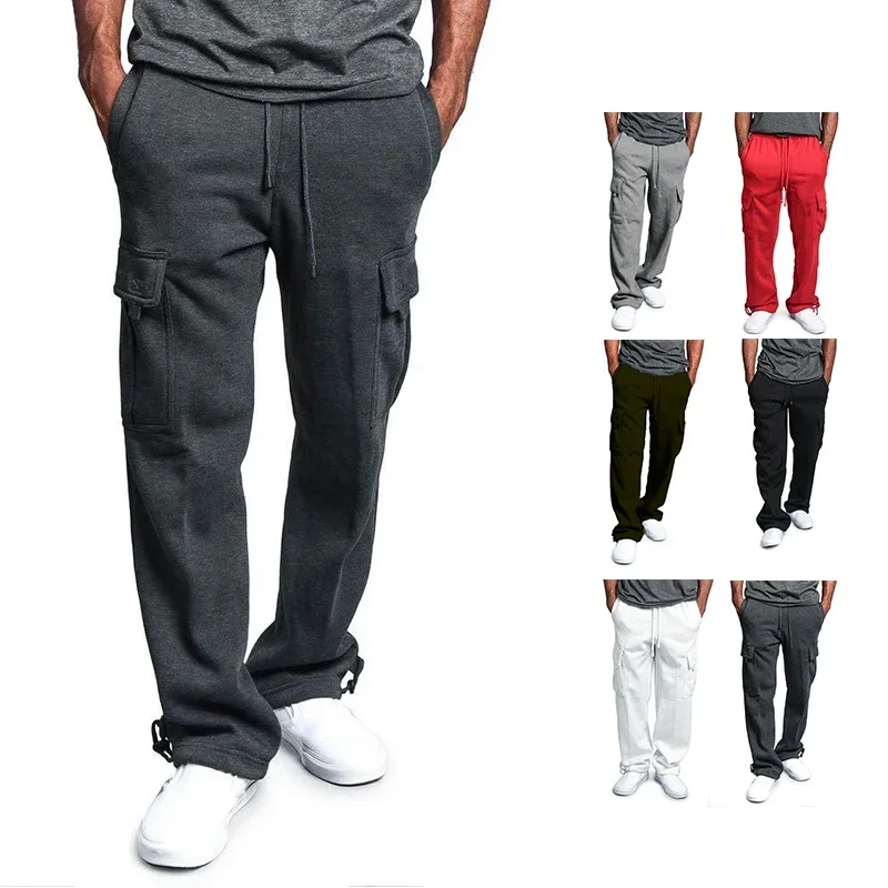 Top Trends: Fashion Men's Drawstring Cargo Pants Casual Gyms Running Black Jogger Track PantsJoggers Streetwear Sport Trousers Shoppable Styles - Image 2