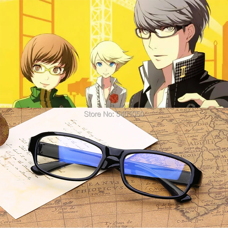 Top Trends: Persona 4 Narukami Yu Glasses Anime Black Glasses Eyewear Cosplay Glasses Cosplay Accessories Shoppable Styles