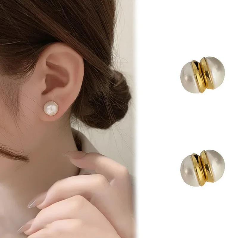 Top Trends: Fashion Without Pierced Magnetic Ear Clip Earrings For Women Shiny Crystal Zircon Pearl Ear Bone Clip Earring Wedding Jewelry Shoppable Styles