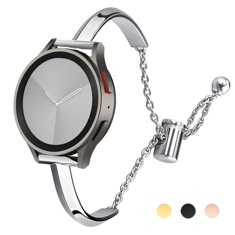 Top Trends: 20 22mm Jewelry Strap For Samsung Galaxy Watch 5 Pro 45mm 4 40 44mm Metal Chain Woman Correa For Huawei Watch 2 Amazfit Bip Gts2 Shoppable Styles