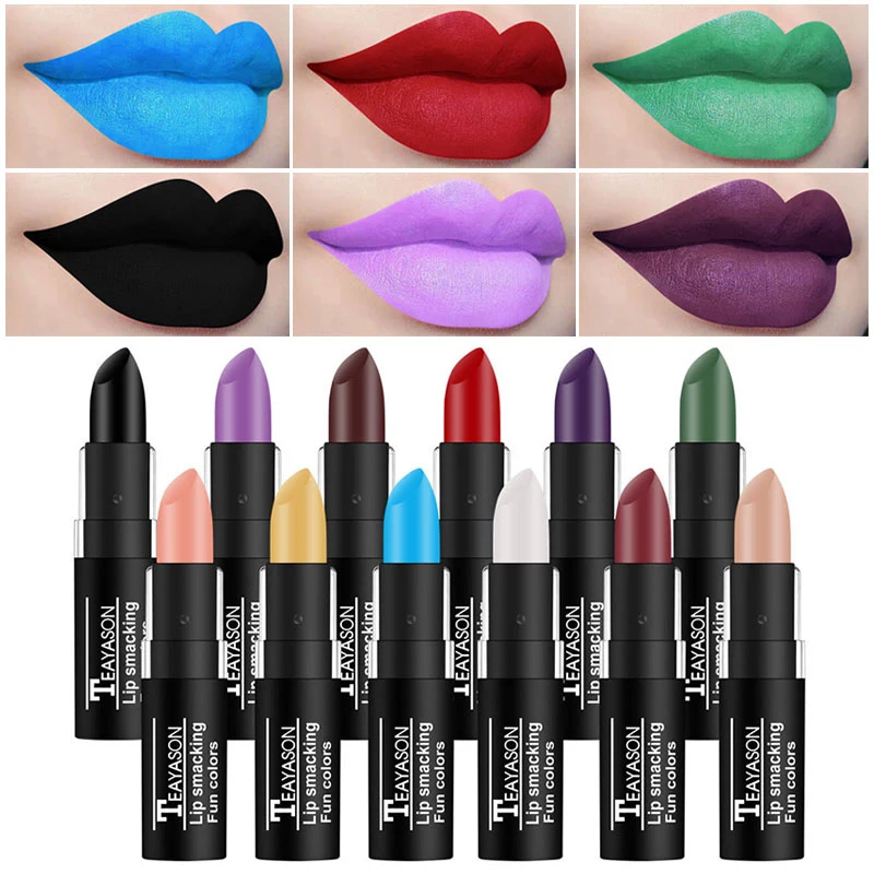 Top Trends: Sexy Red Black Green Nude Lipstick Long Lasting Waterproof Matte Lip Gloss Cosplay Party Make Up Lip Tint Shoppable Styles