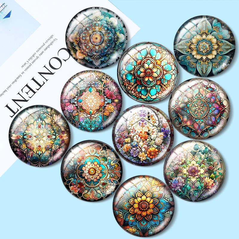 Top Trends: Free Shipping Vintage Art Floral Art Patterns 12mm / 18mm / 20mm / 25mm Round Photo Glass Cabochon Demo Flat Back Making Findings Shoppable Styles