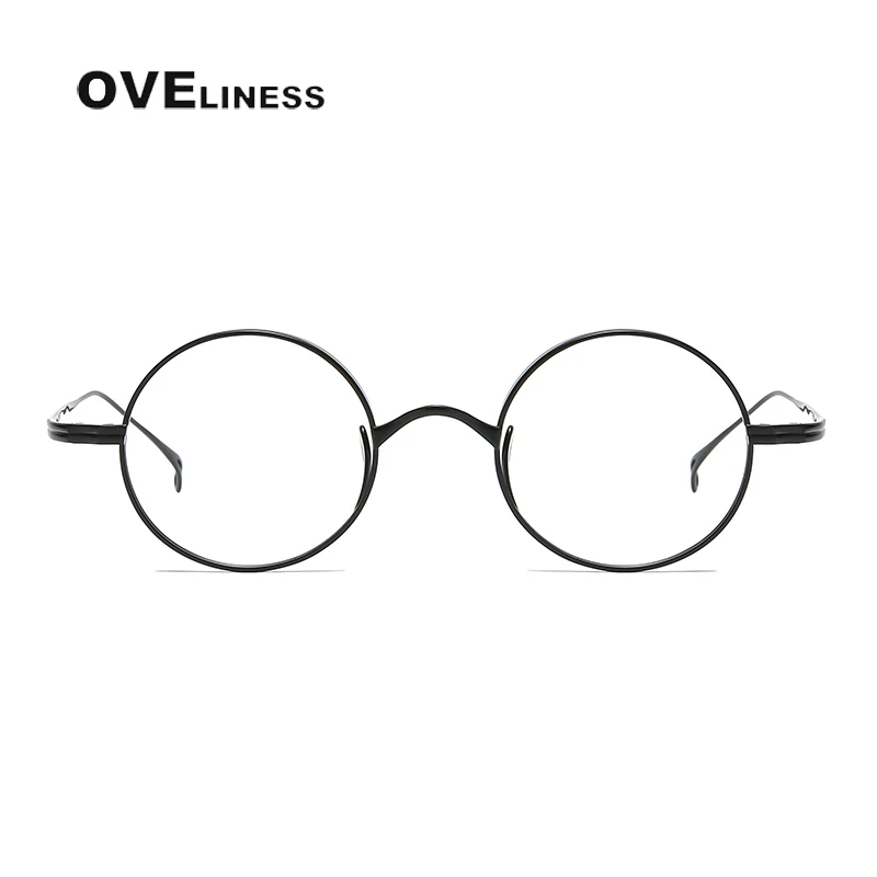 Top Trends: Pure Titanium Glasses Frame For Men Retro Round Prescription Eyeglasses Frames Women 2023 Vintage Myopia Optical Male Eyewear Shoppable Styles - Image 4