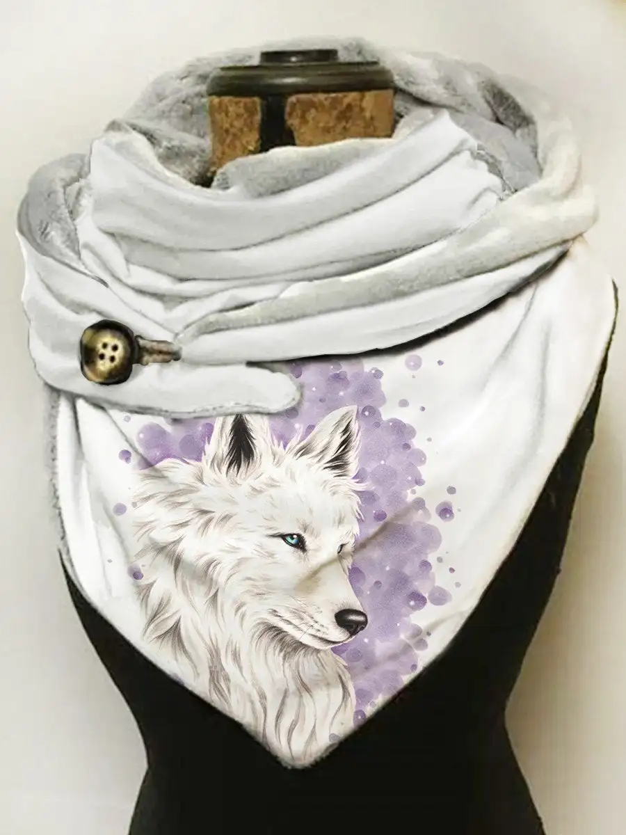 Top Trends: Wolf 3D Printed Scarf And Shawl For Women Shoppable Styles